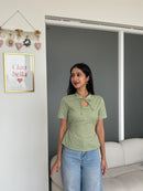Keyhole Top in Matcha
