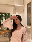 Masakali Farshi Suit Set in Chantilly Lace (2 Piece Set)