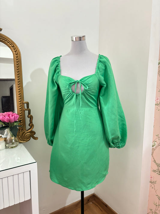 Stunning Green Linen Dress (XXS-XL)