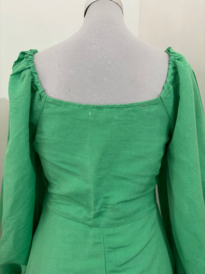 Stunning Green Linen Dress (XXS-XL)