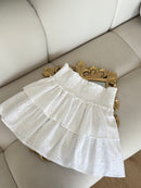 Bella Eyelet Skort in White