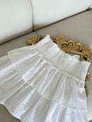 Bella Eyelet Skort in White