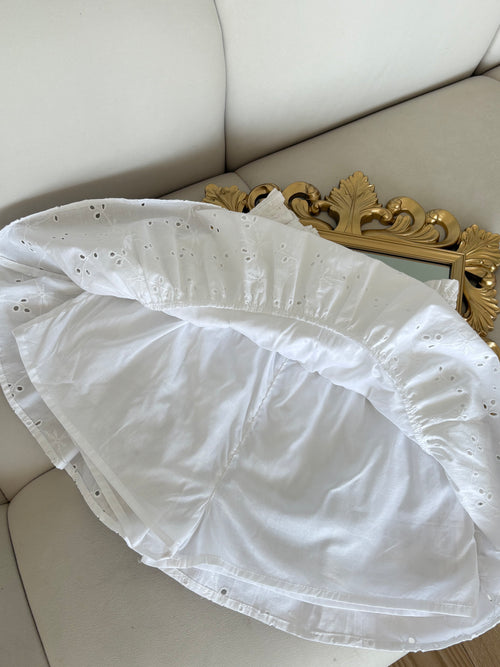 Bella Eyelet Skort in White