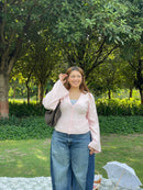 Cinched Cardigan in Blush
