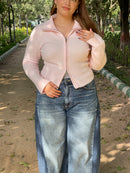 Softest Knit Zipper in Blush