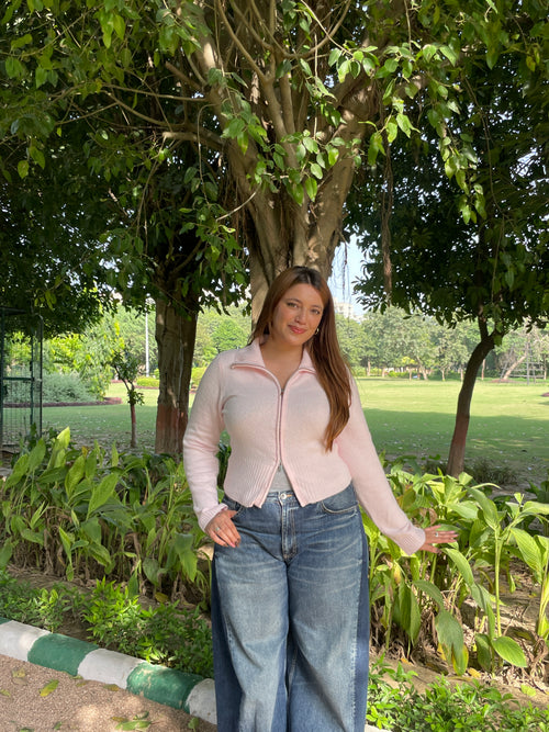Softest Knit Zipper in Blush