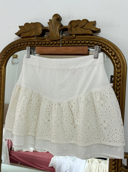 Grace Skirt in White (24-28)