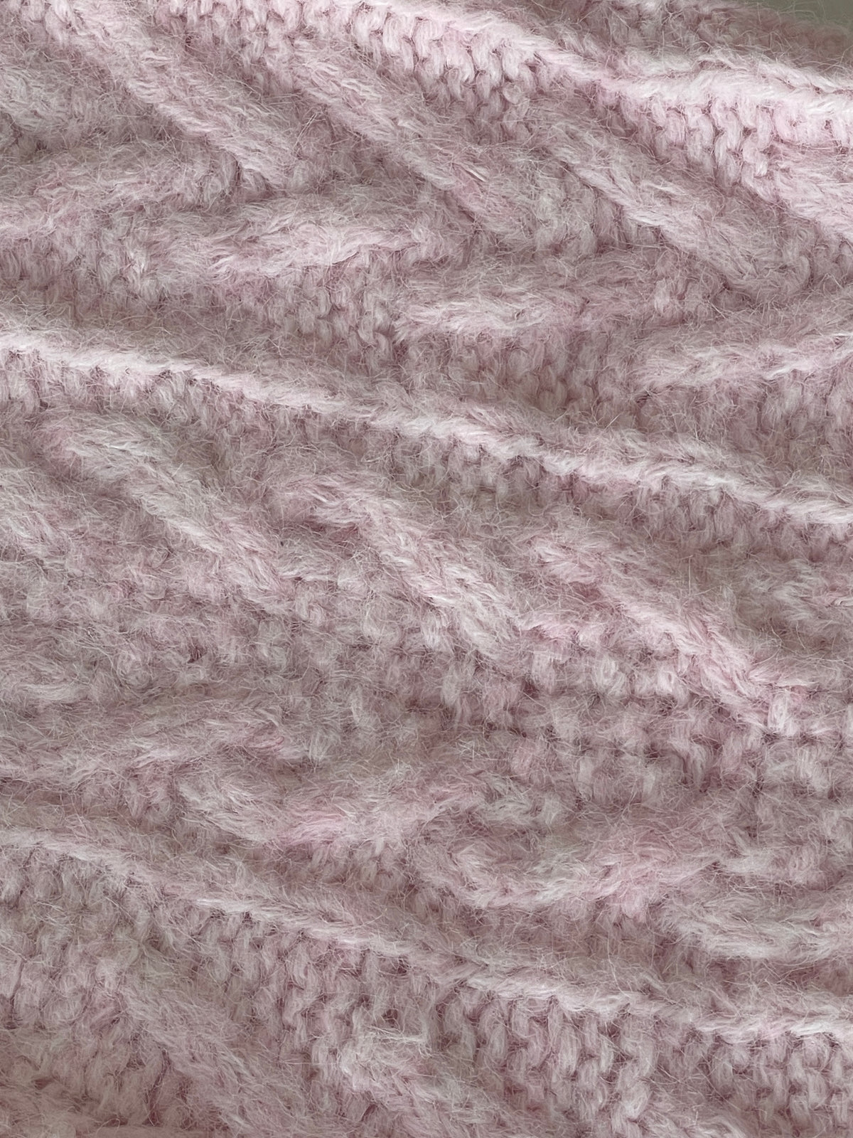 Cable Knit Bolero in Blush