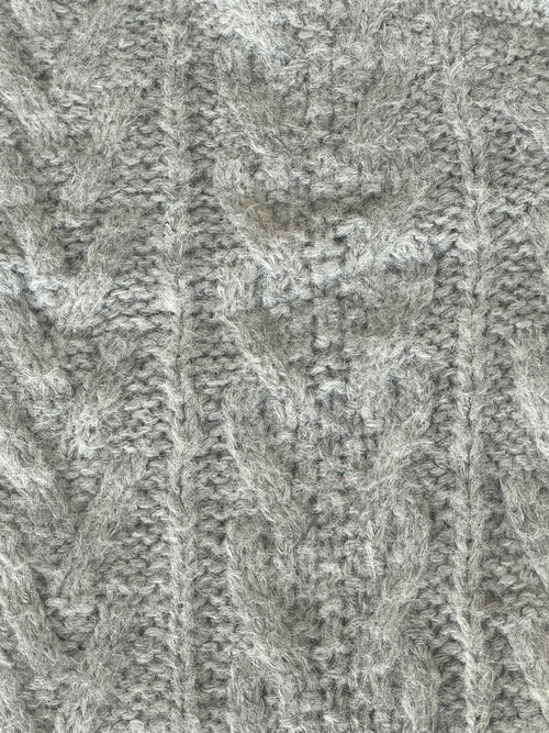 Cable Knit Bolero in Grey