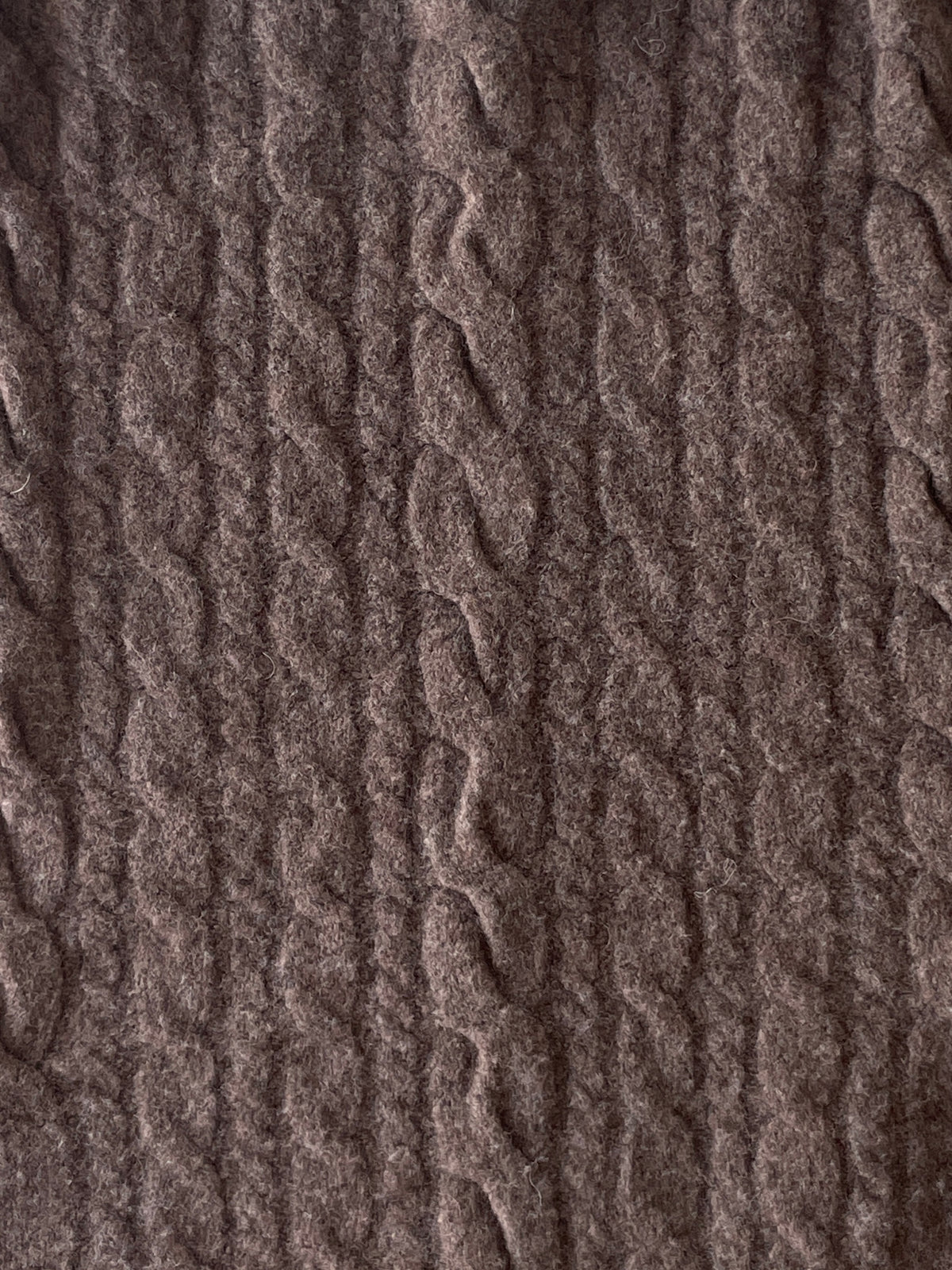 Fuzzy Cable-Knit Boat Neck Chunky Knit in Ashy Grey