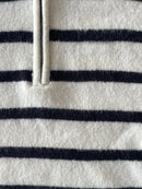 Collared Stripped Zipper Knit