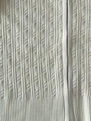 Cable Knit Zip Cardigan in Cream