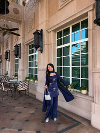 Pari Suit Set in Navy Blue