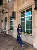 Pari Suit Set in Navy Blue