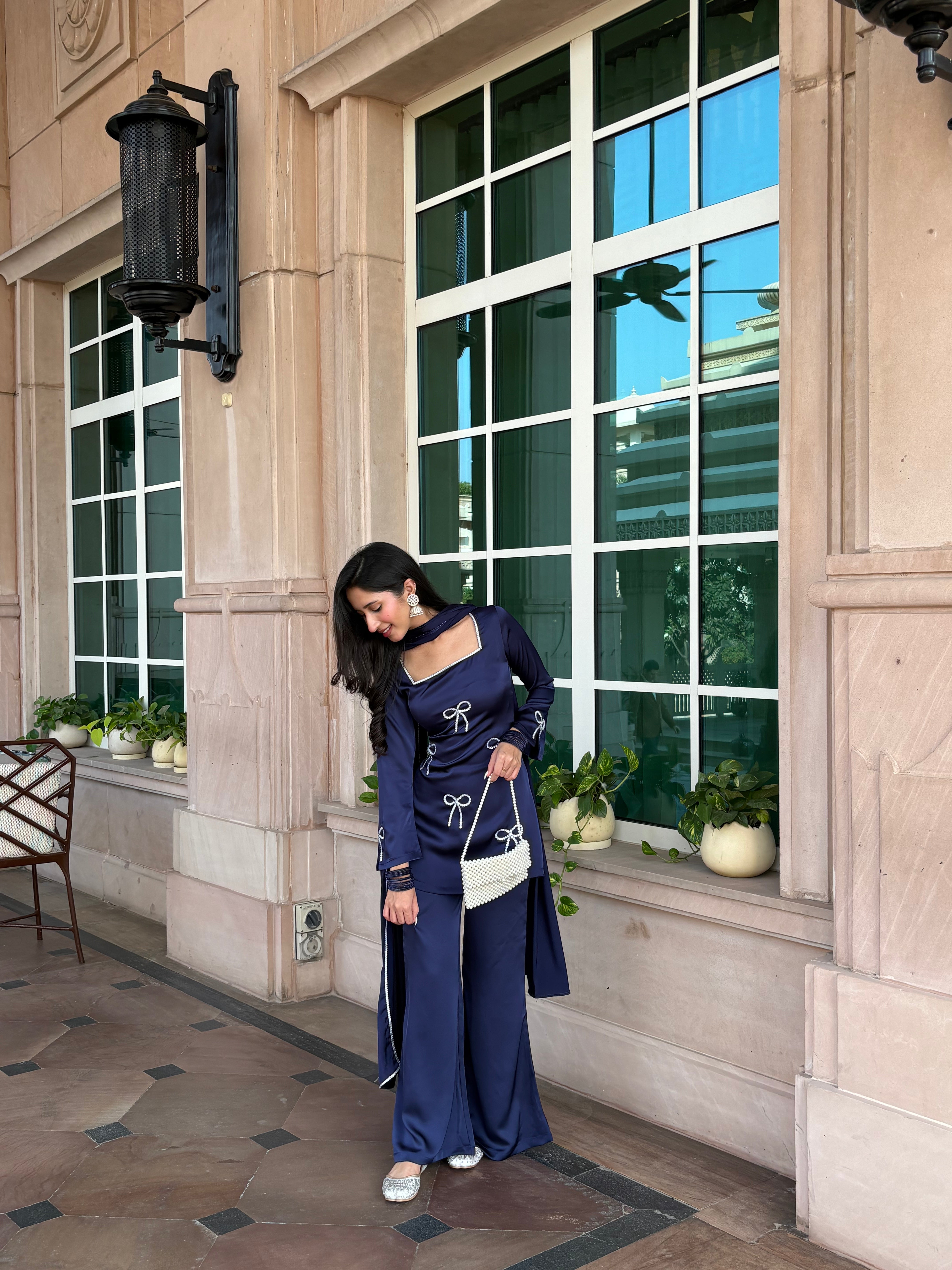 Pari Suit Set in Navy Blue