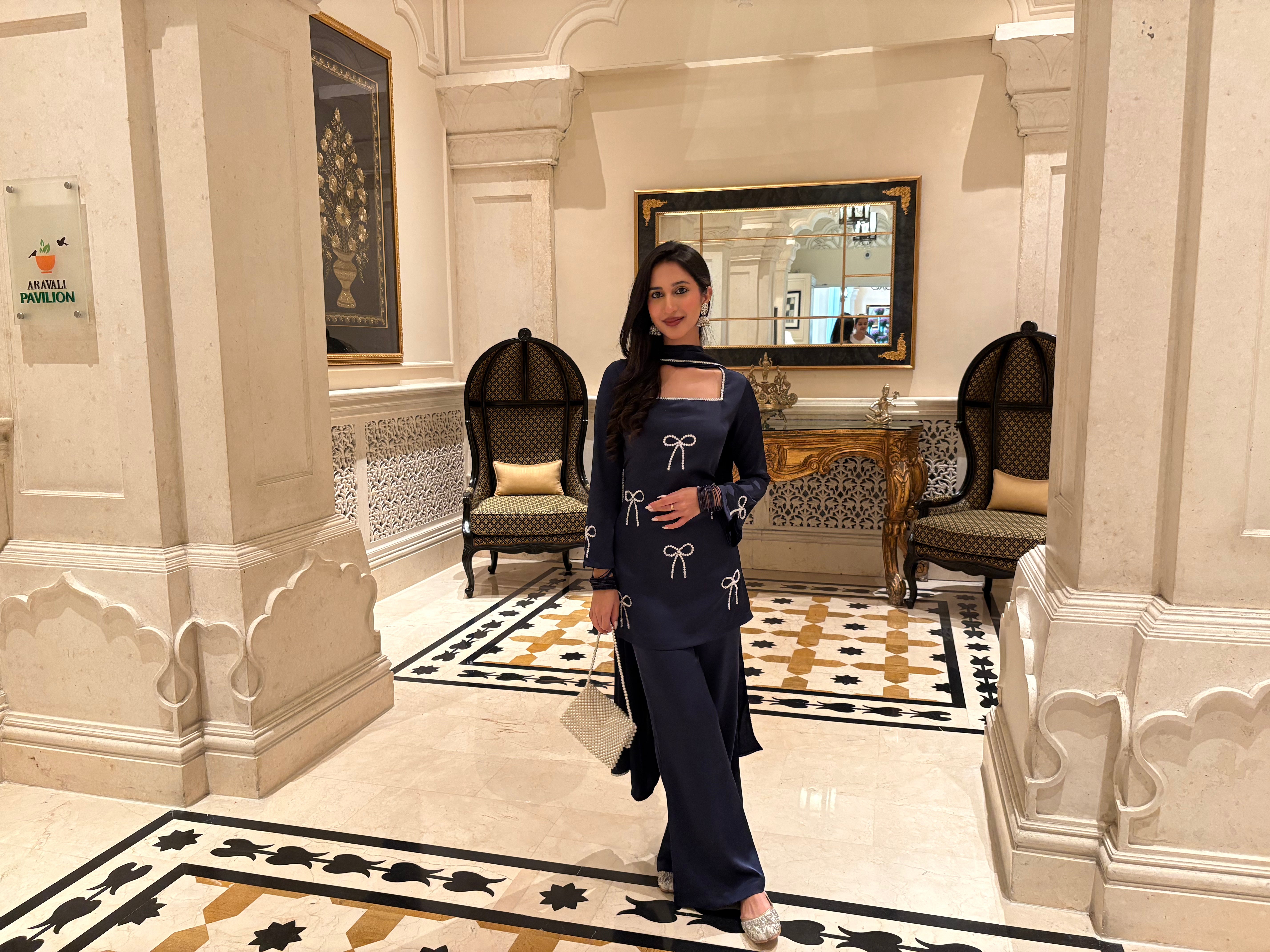 Pari Suit Set in Navy Blue