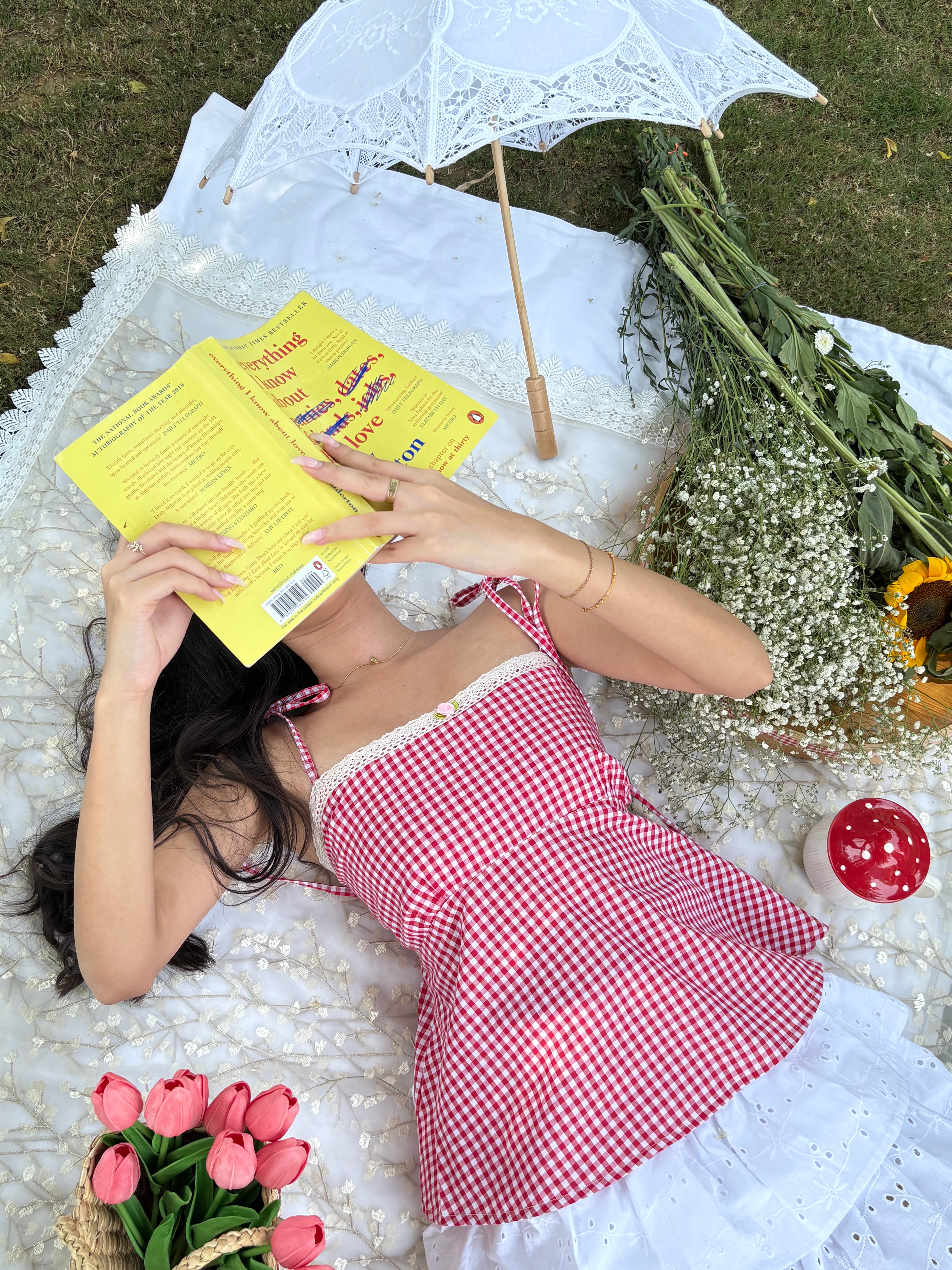 Lucy Top in Red Gingham