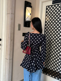 Pari Cotton Lace Kurti in Polka Dot