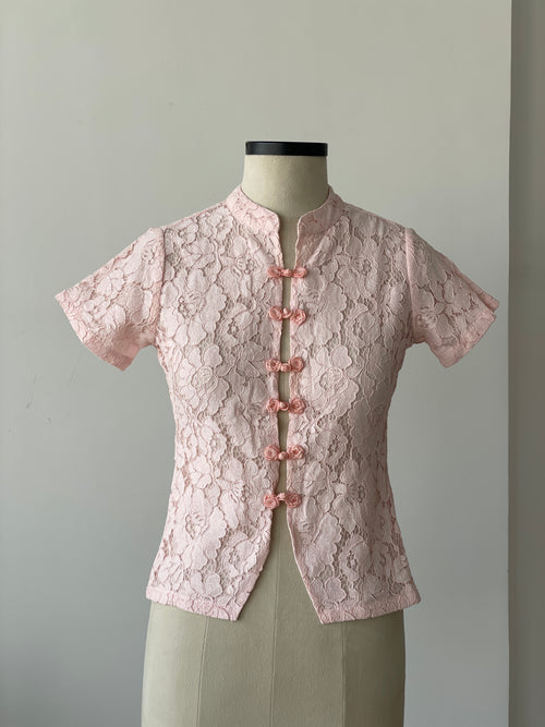 Lace Top in Pink - SAMPLE
