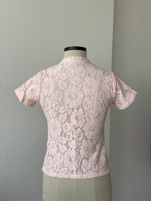 Lace Top in Pink - SAMPLE