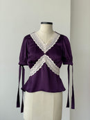 Lace Top in Violet - SAMPLE