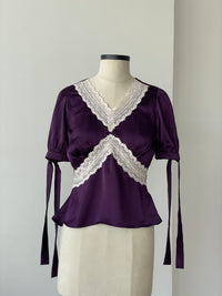 Lace Top in Violet - SAMPLE
