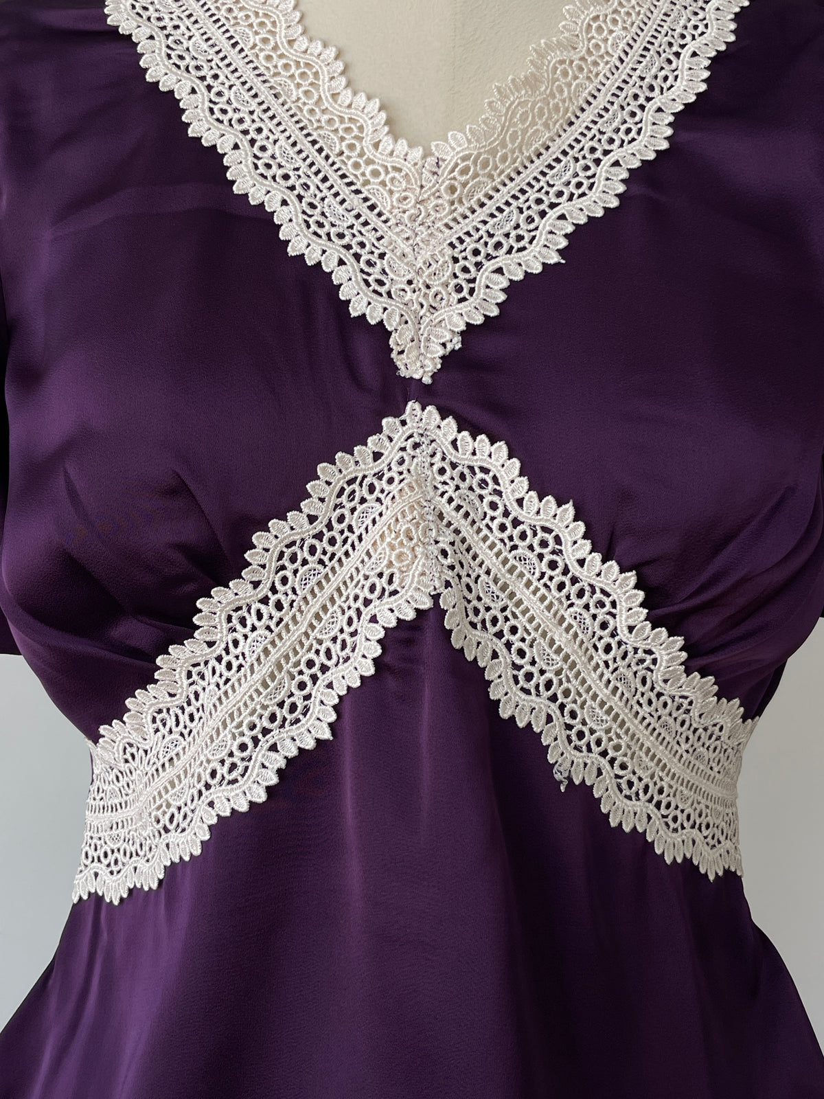 Lace Top in Violet - SAMPLE