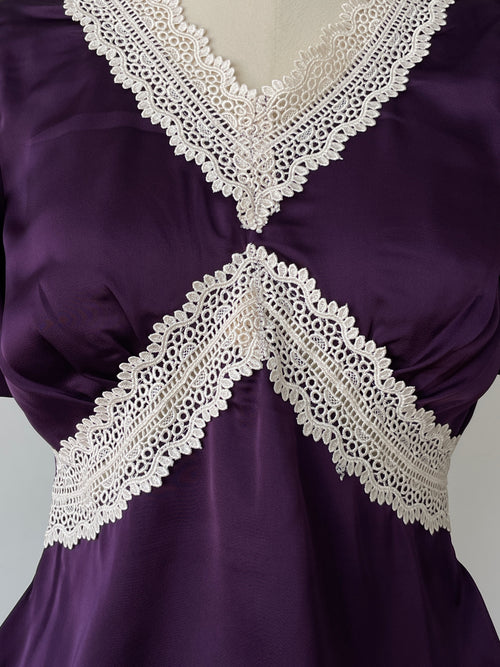 Lace Top in Violet - SAMPLE