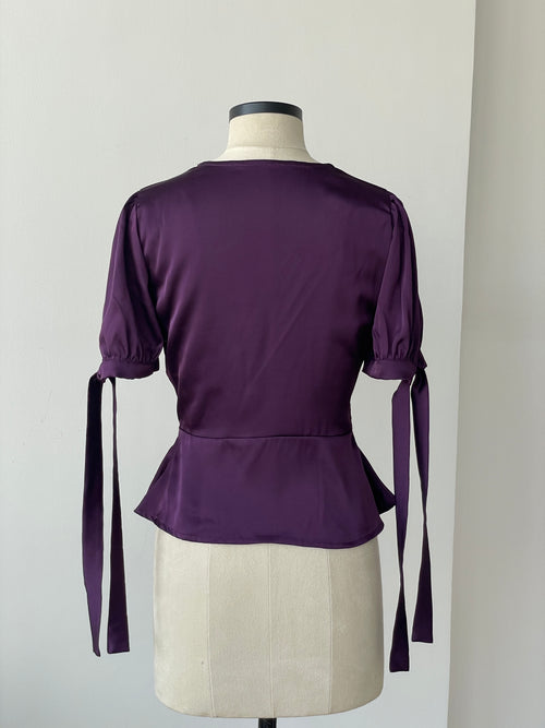Lace Top in Violet - SAMPLE