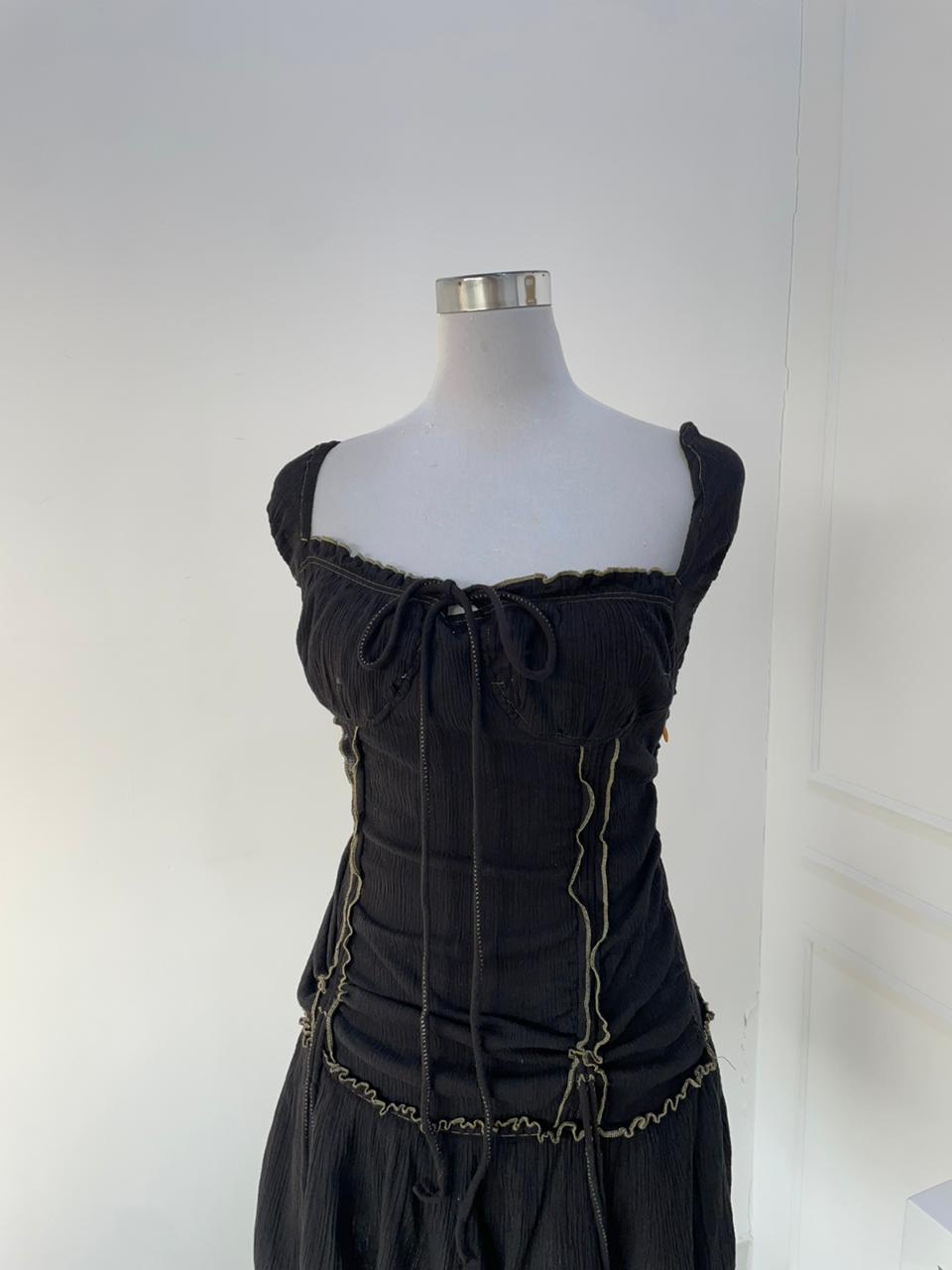 Black Bustier Dress (M-L)