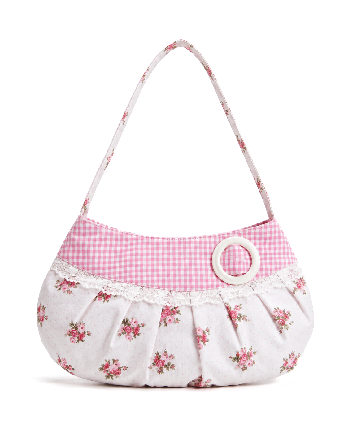 Lucy Shoulder Bag in Pink Floral