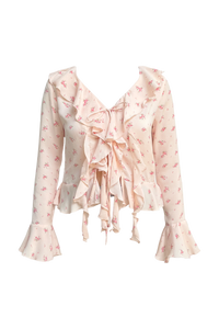 Juliette Ruffle Top in Floral