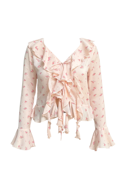 Juliette Ruffle Top in Floral