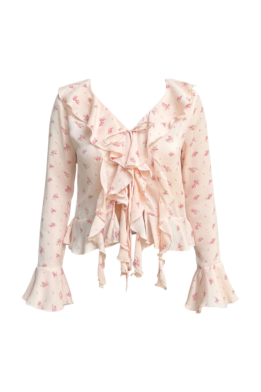 Juliette Ruffle Top in Floral