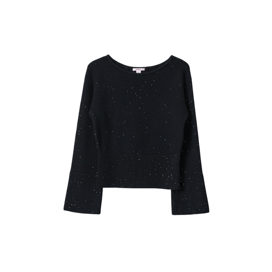 Sparkly Boat Neck Pullover