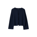 Vivi Tie-Up Cardigan in Navy Blue