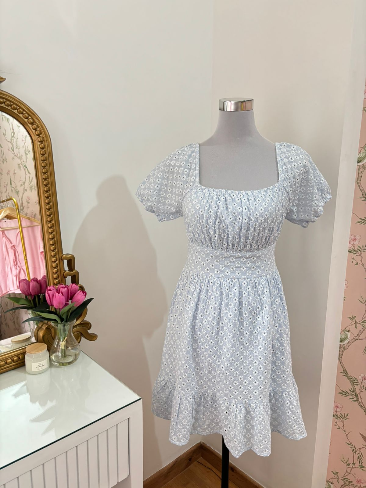 Daisy Embroidered Dress (XS-S)