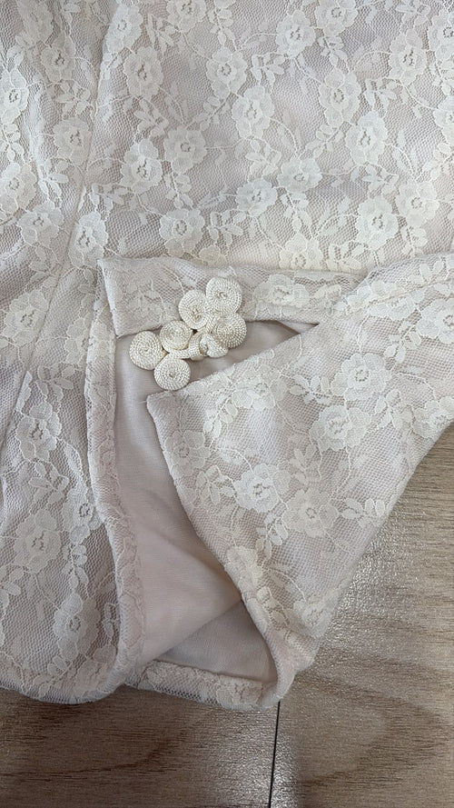 Mandarin Lace Top in Cream - REVIVED FINDS