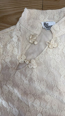 Mandarin Lace Top in Cream - REVIVED FINDS