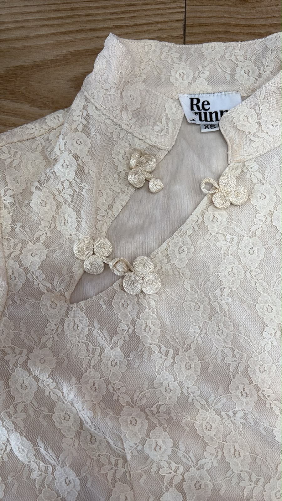 Mandarin Lace Top in Cream - REVIVED FINDS