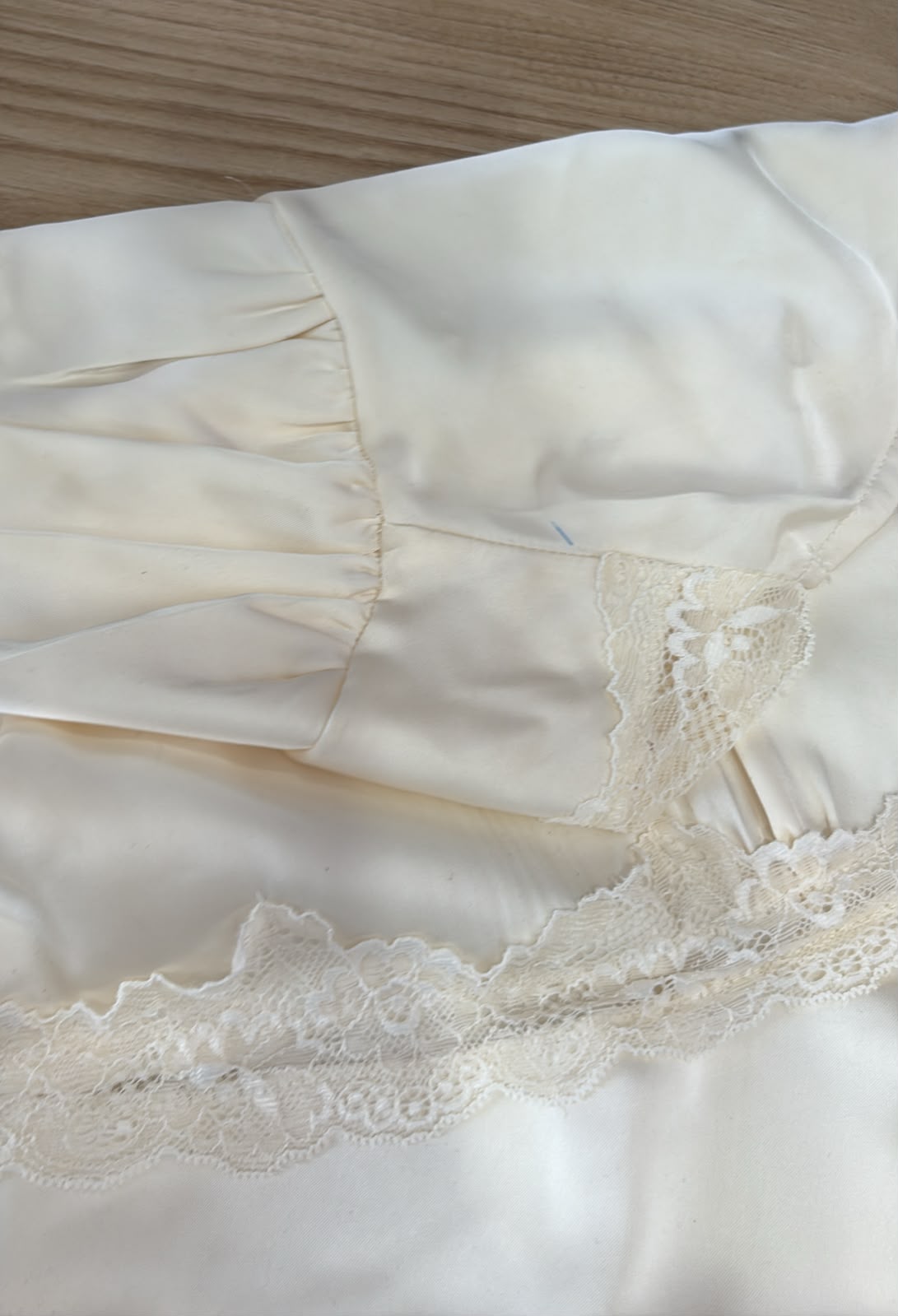Lucine Satin Top in Cream - REVIVED FINDS