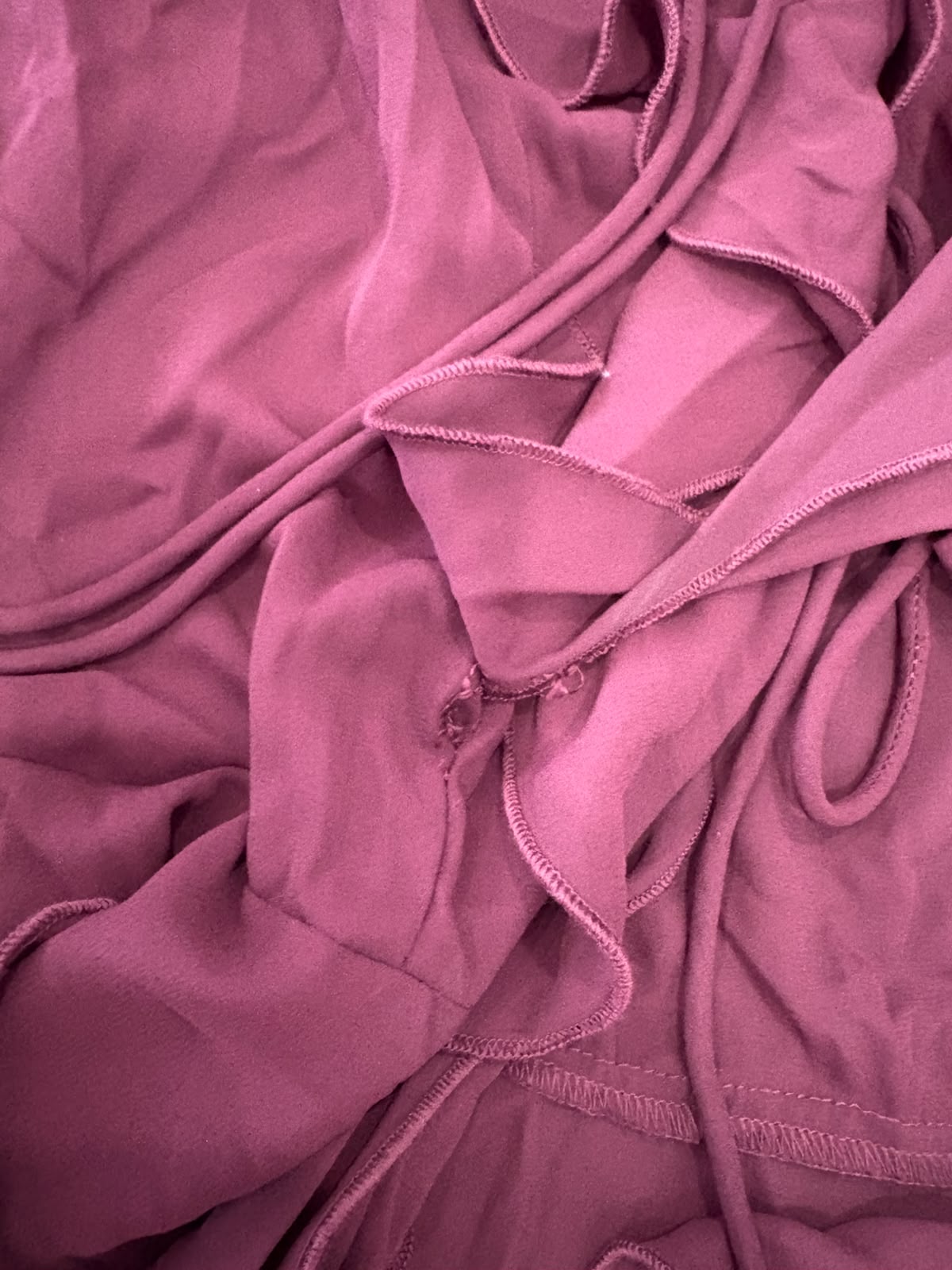 Juliette Ruffle Top in Burgundy - REVIVED FINDS