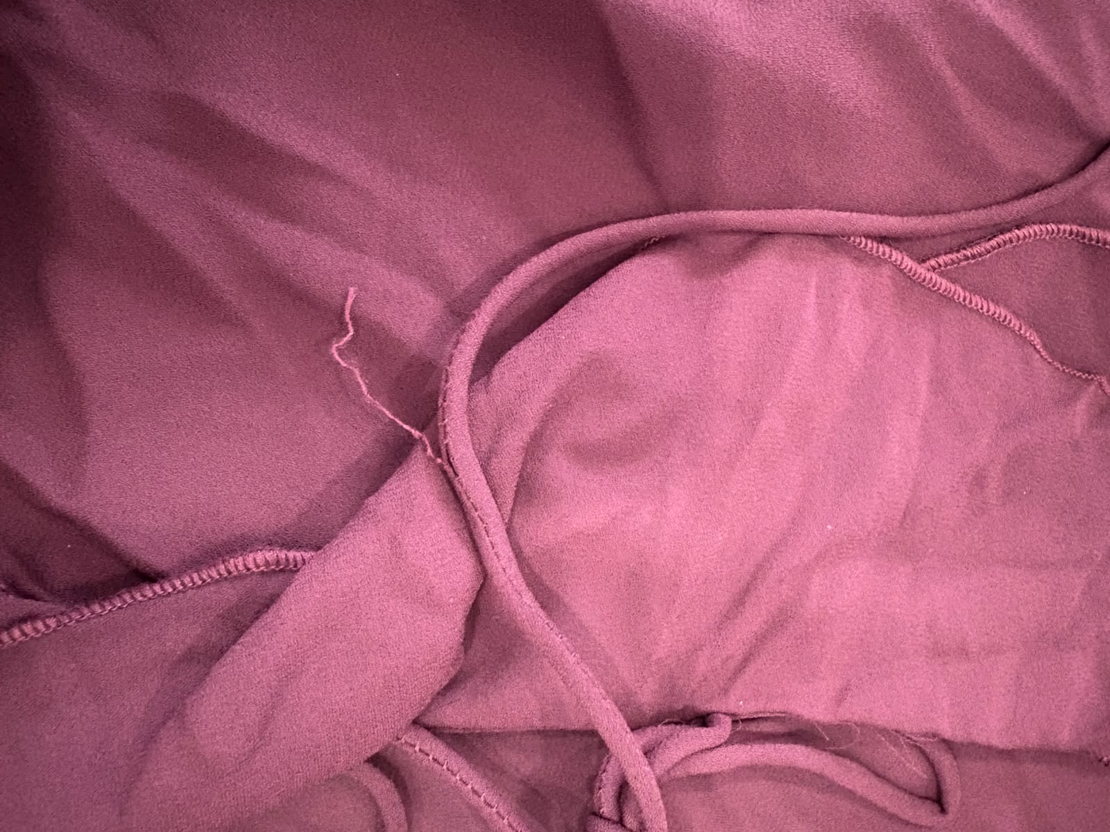 Juliette Ruffle Top in Burgundy - REVIVED FINDS