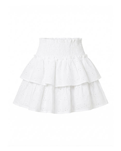 Bella Eyelet Skort in White