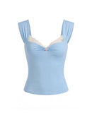 Belle Sculpting Top in Icy Blue