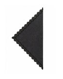 Celine Lace Satin Scarf in Black Polka Dot