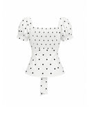 Daydream Bow Top in Polka Dot