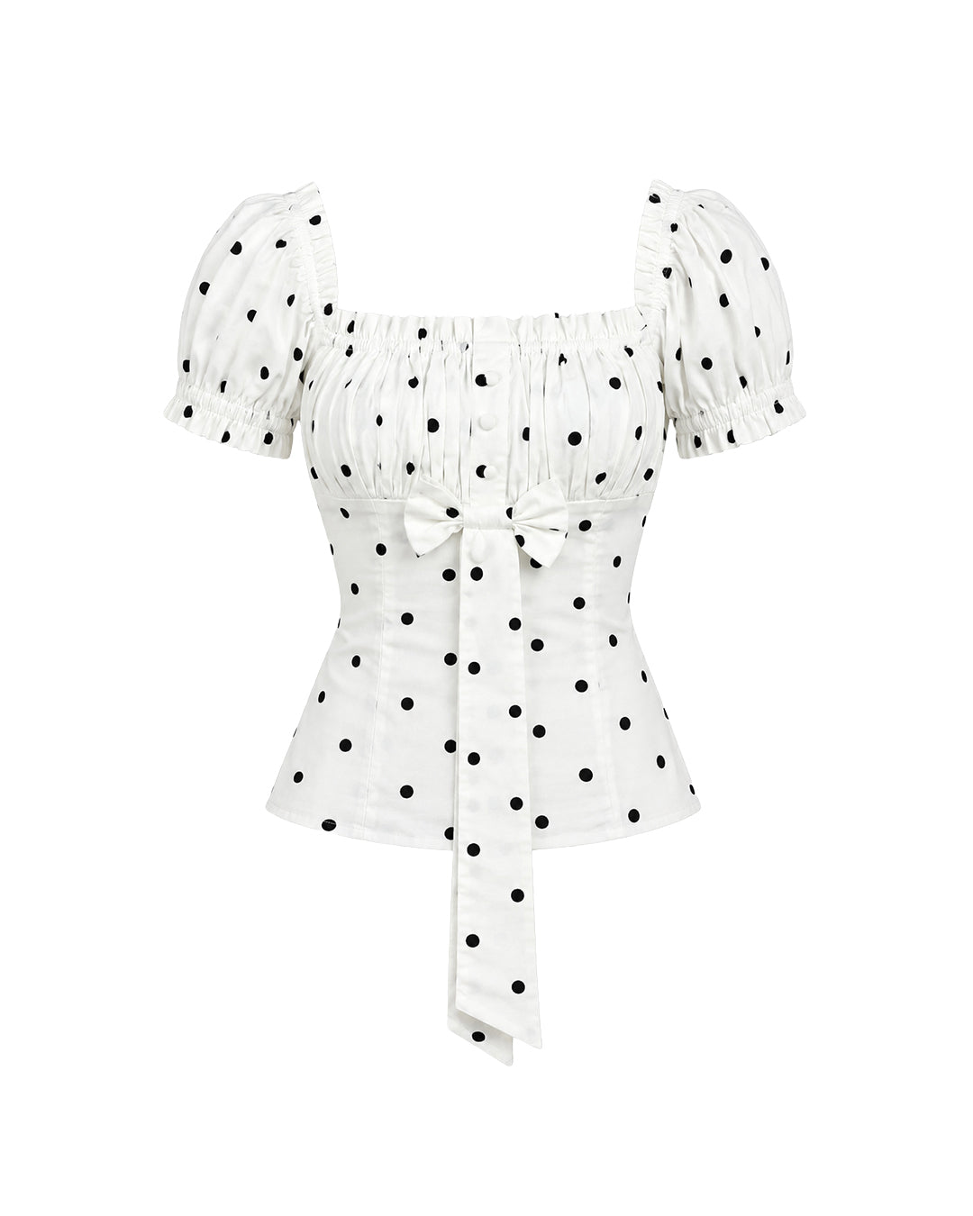 Daydream Bow Top in Polka Dot