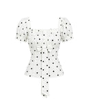 Daydream Bow Top in Polka Dot