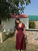 Eleanor Dress in Burgundy